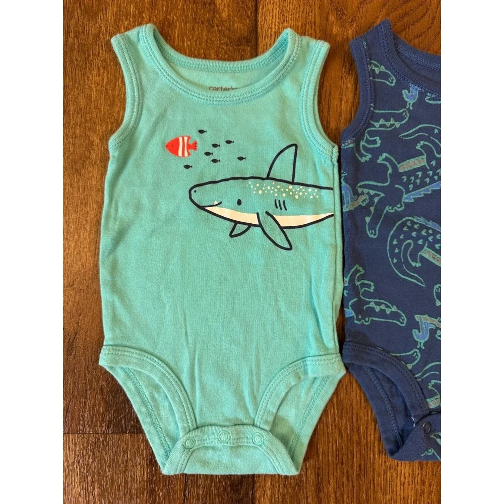 Carters Baby Boy Rompers‎ 3 Months Outfit Clothes Summer Lot Tank Top Bodysuits